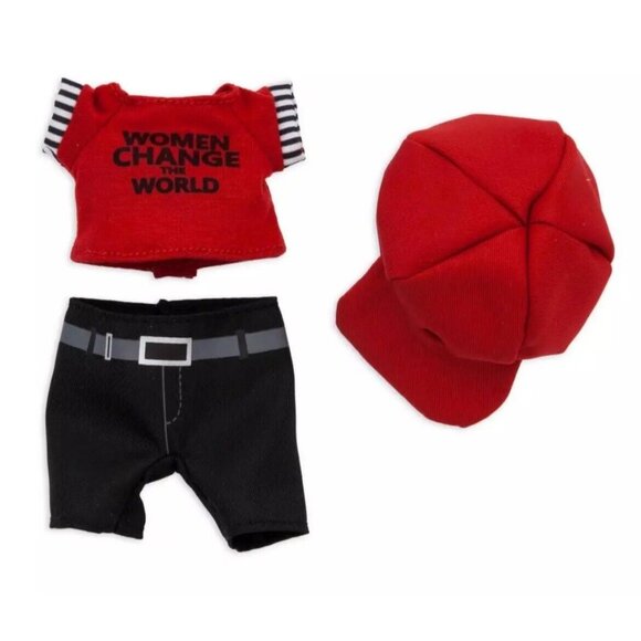 Disney Parks nuiMOs "Women Change the World" Red T-Shirt/Red Hat/Black Pants - Picture 1 of 8